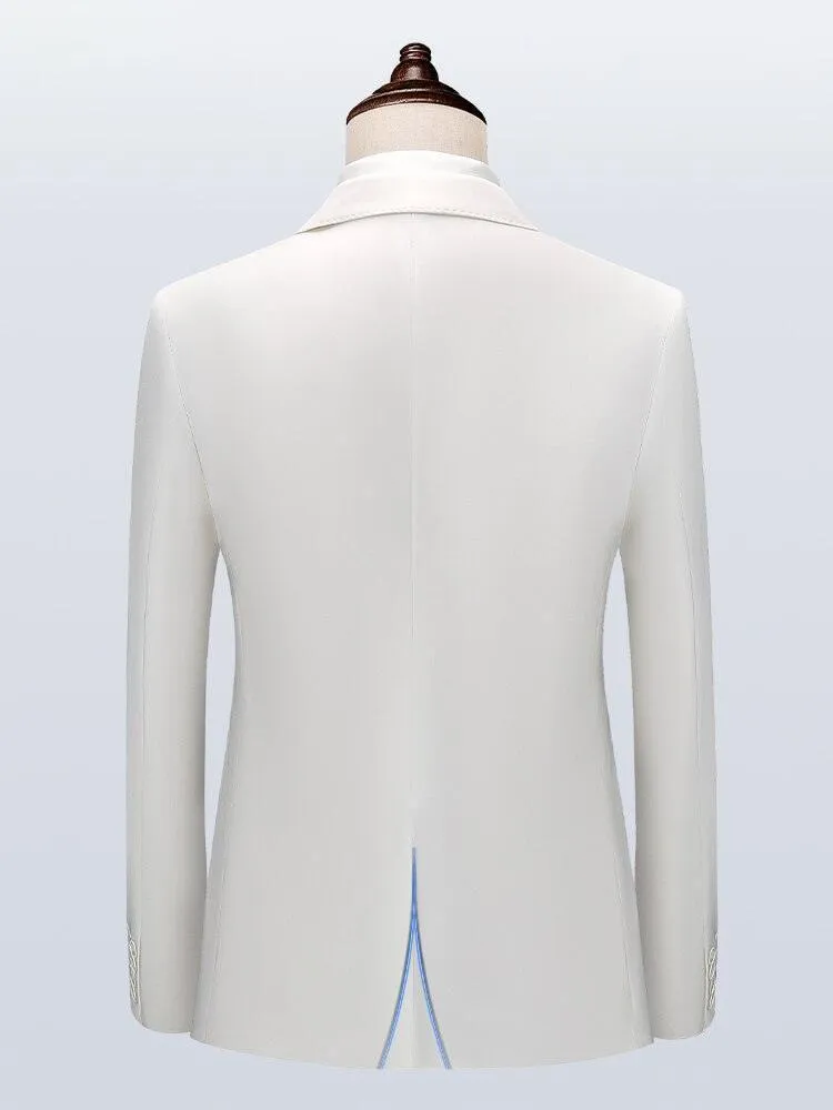 Men Suit - Marcus White Wedding 3-Piece Suit