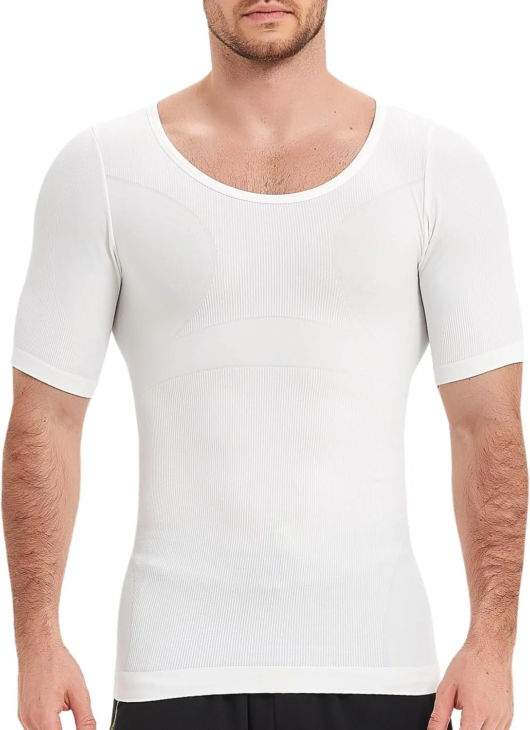 Mens Compression Shirts Short Sleeve, Gynecomastia Undershirt, Slimming Tank Top, Shapewear Vest
