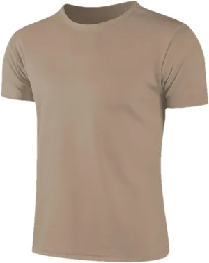Mens Quick-Dry Solid Color Short Sleeve Sport T-Shirt for Gym, Fitness, Running