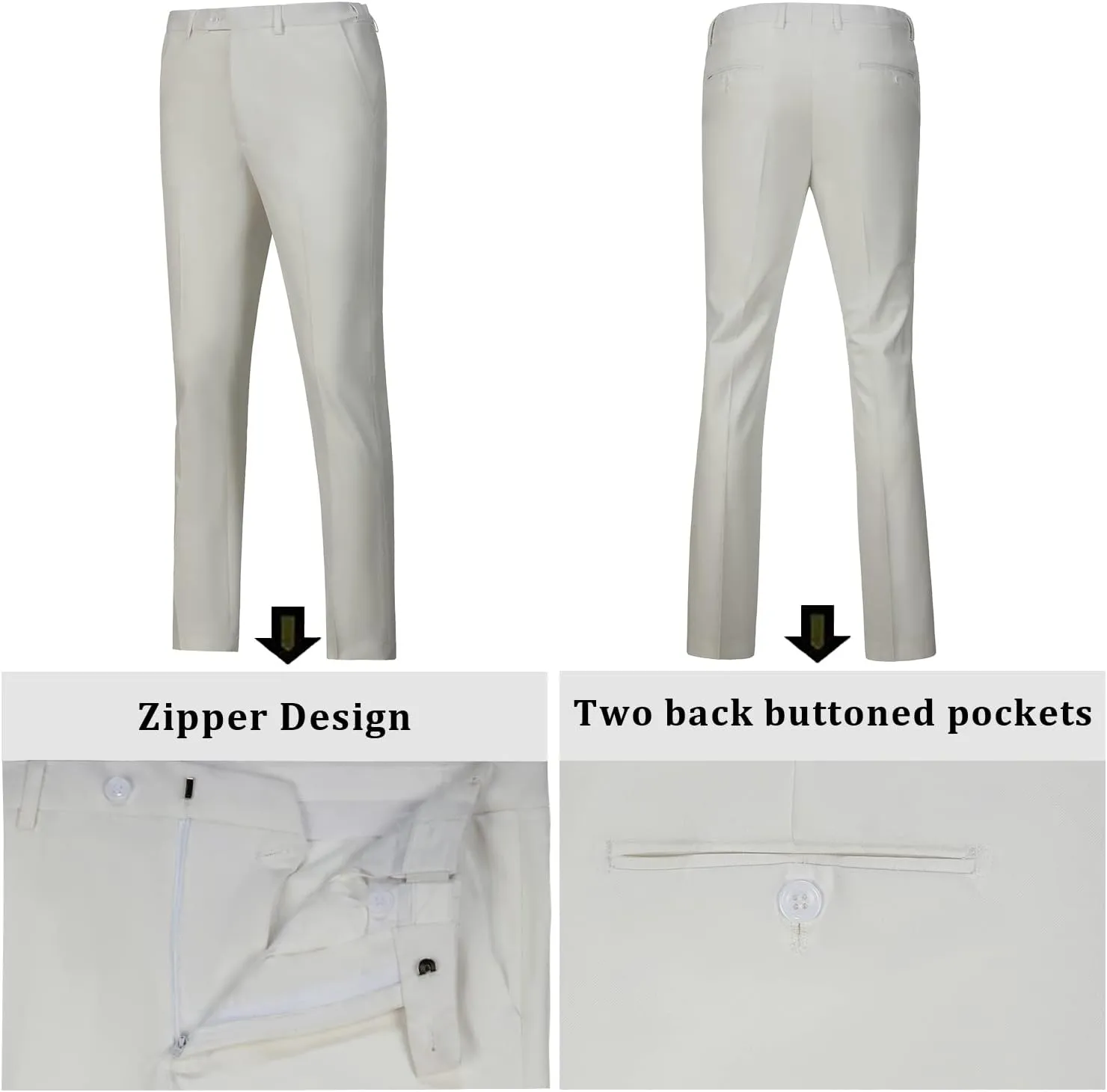 Mens Suits Slim Fit Prom Homecoming Suit for Men Wedding Business Tux Outfit 2 Piece Suit Jacket Blazer Pants Set
