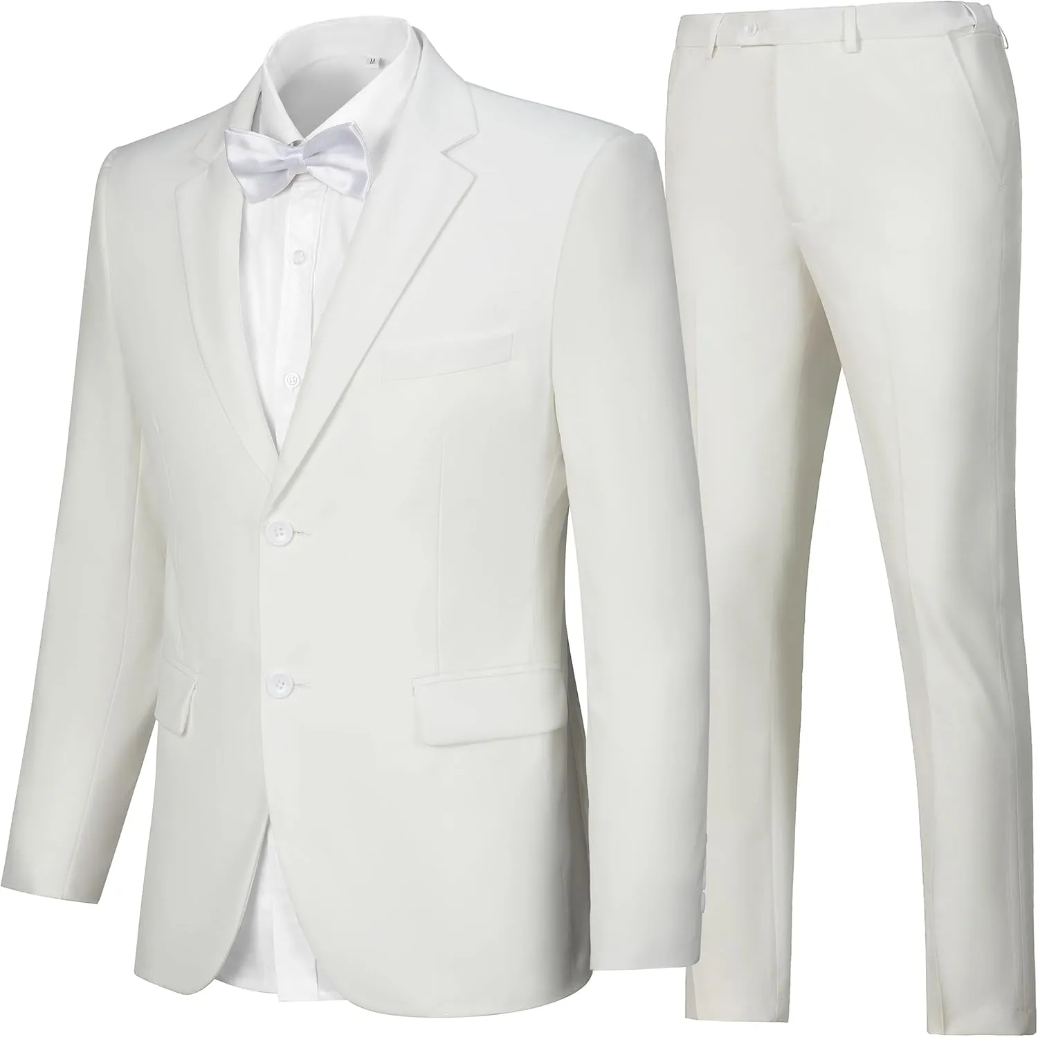 Mens Suits Slim Fit Prom Homecoming Suit for Men Wedding Business Tux Outfit 2 Piece Suit Jacket Blazer Pants Set
