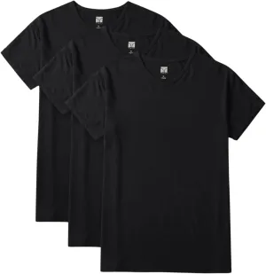 Men's V-Neck Undershirts, Ultra-Soft, Lightweight, Breathable, 3 Pack, Multicolor