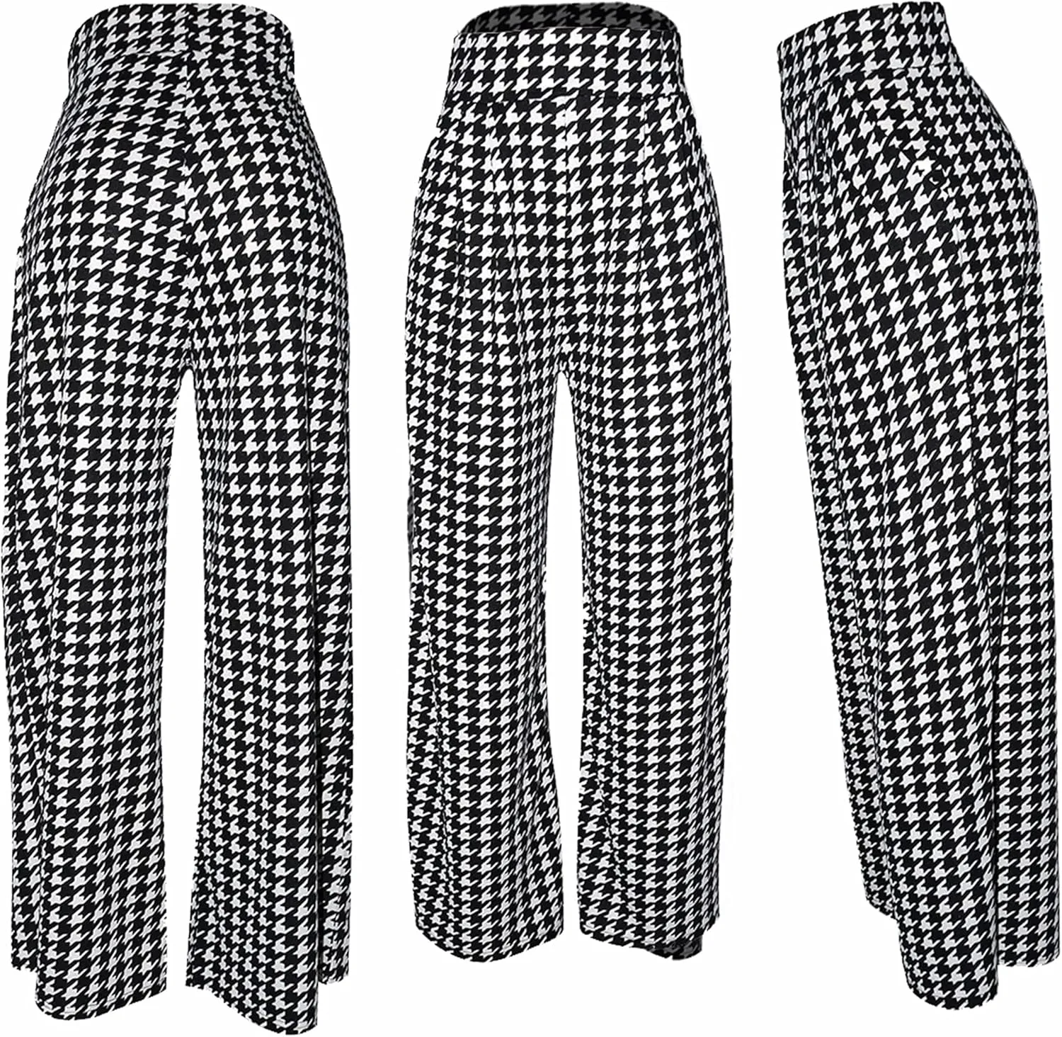 MESLIMA Palazzo Pants for Women High Waisted Wide Leg Stretchy Loose Fit Casual Trousers with Pocket
