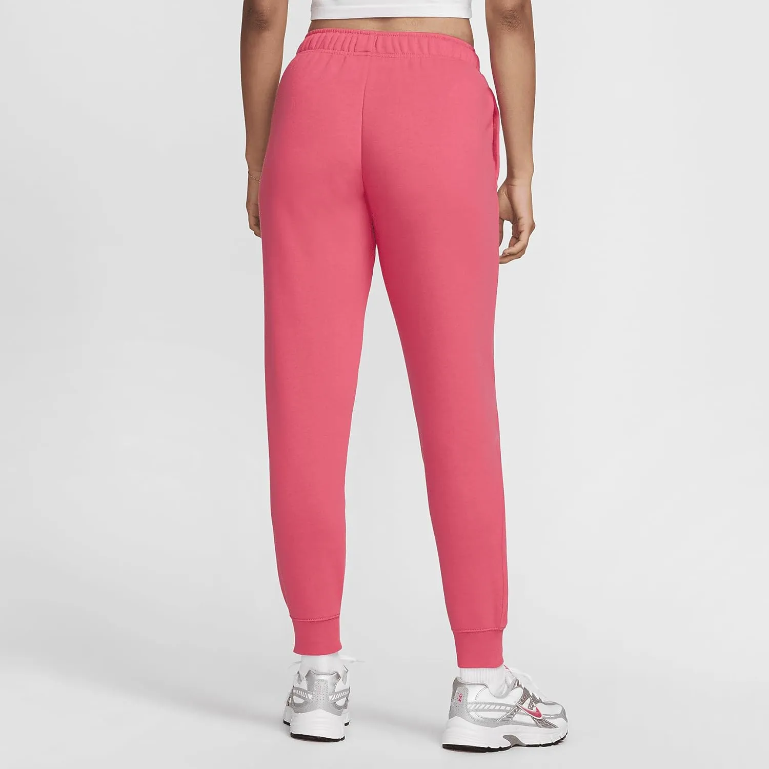 Nike Sportswear Club Fleece Women's Mid-Rise Joggers (DQ5191-629, Aster Pink/White)