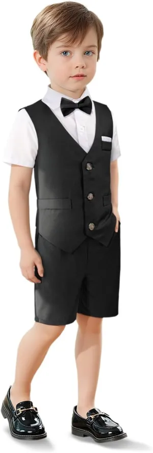 Nwada Boys Suit Toddler Dress Clothes Shirt with Bow Tie, Dress Pants Sets Kids Gentleman Outfit suits