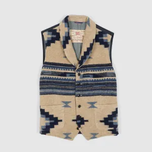 Ocean Surplus Southwestern Jacquard Woven Wool  Blend Vest