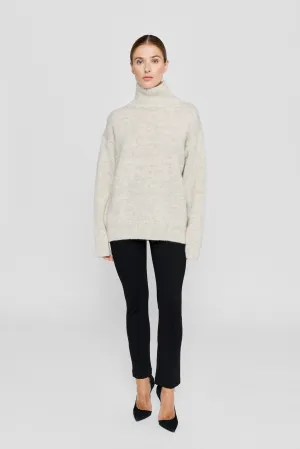Oma Knitted Turtleneck - Sand Melange