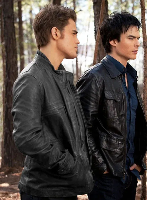 PAUL WESLEY LEATHER JACKET |  VAMPIRE DIARIES JACKET