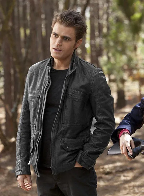PAUL WESLEY LEATHER JACKET |  VAMPIRE DIARIES JACKET