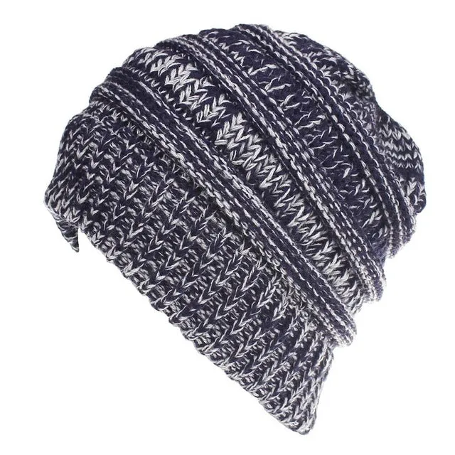 Ponytail Beanie Hat High Bun Ponytail Beanie