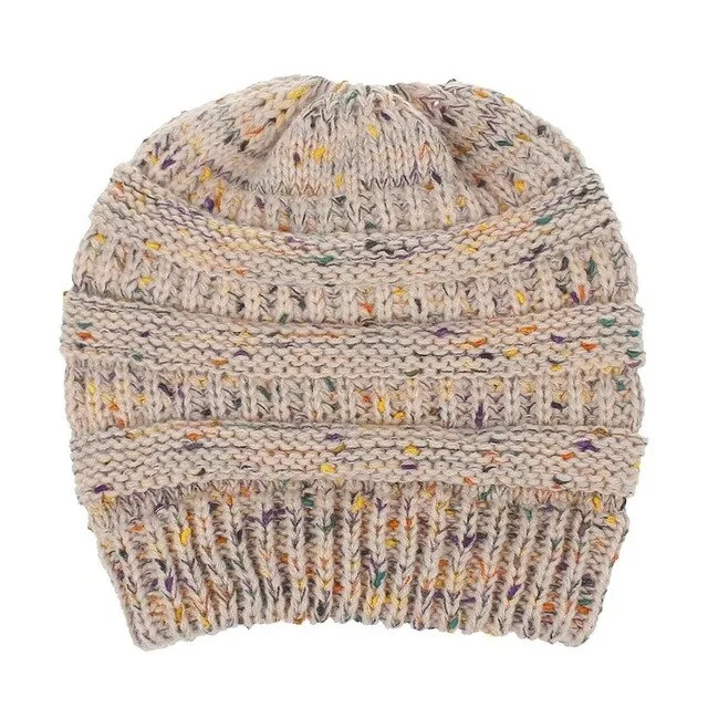 Ponytail Beanie Hat High Bun Ponytail Beanie
