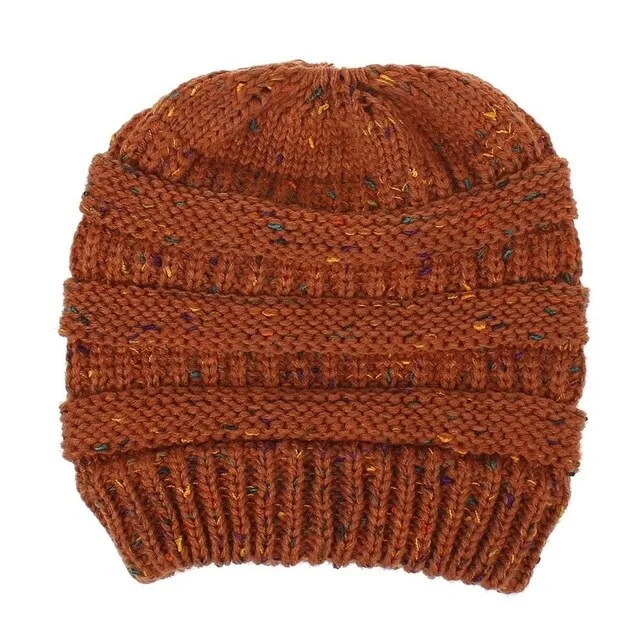 Ponytail Beanie Hat High Bun Ponytail Beanie