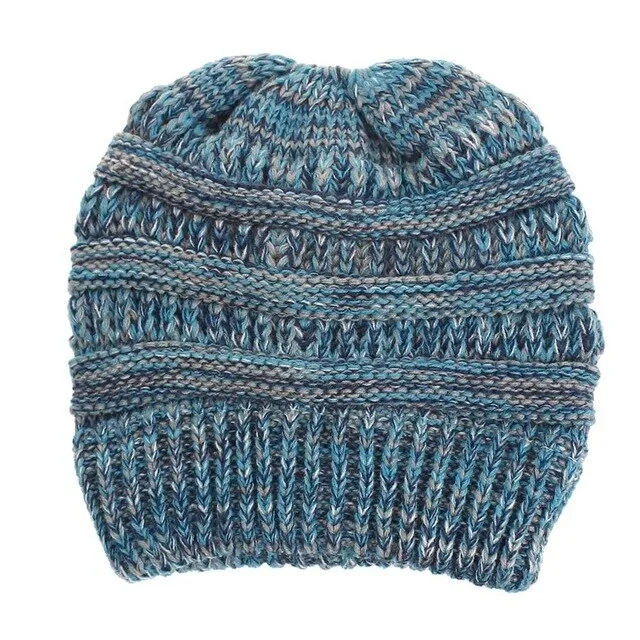 Ponytail Beanie Hat High Bun Ponytail Beanie