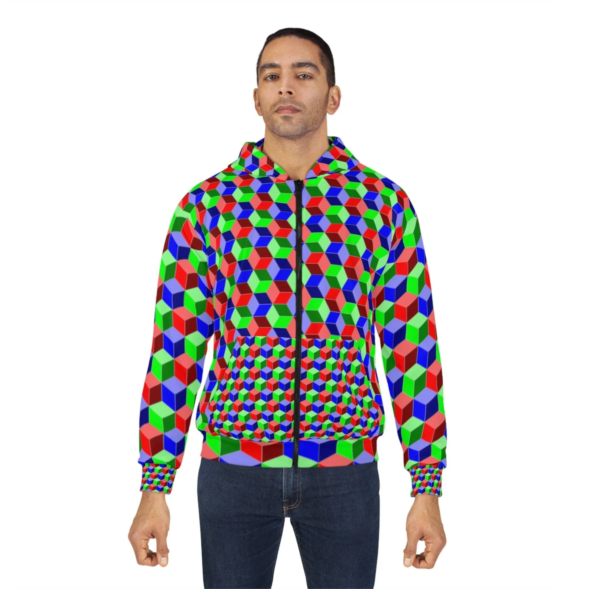 Qubed Unisex Zip Hoodie