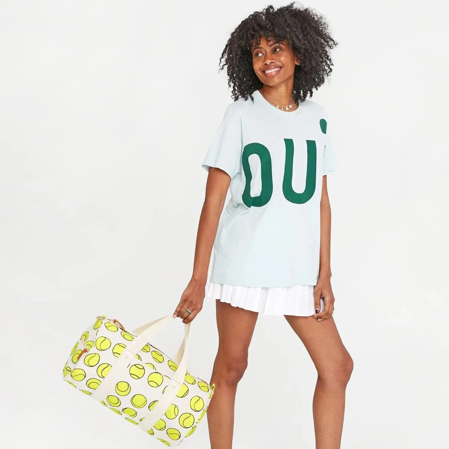 "Oui" Original Fit Tee (Sky Blue)