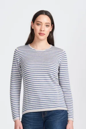 Royal Merino Tuck Stitch Stripe Jumper RM2515