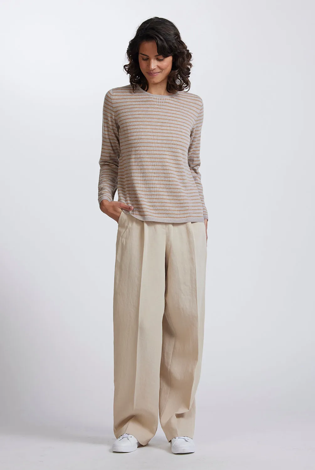 Royal Merino Tuck Stitch Stripe Jumper RM2515