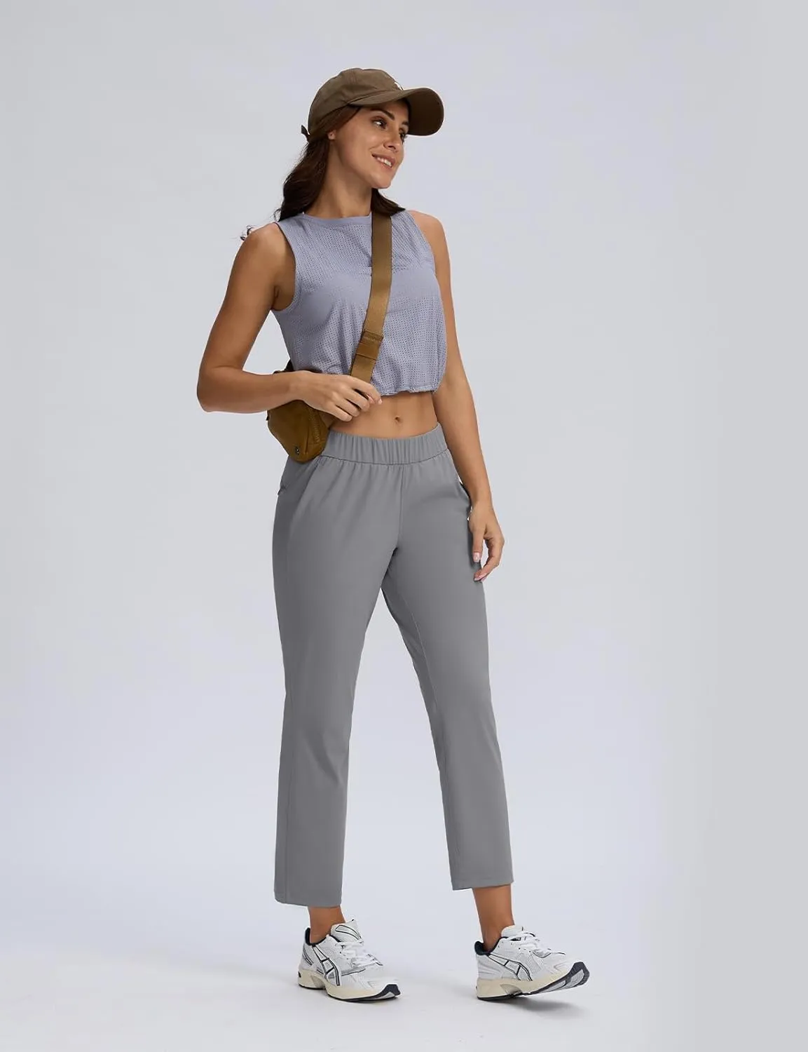 Seamaid Women's Golf Pants with Deep Pockets 7/8 Stretch Athletic Travel Pants for Casual Lounge