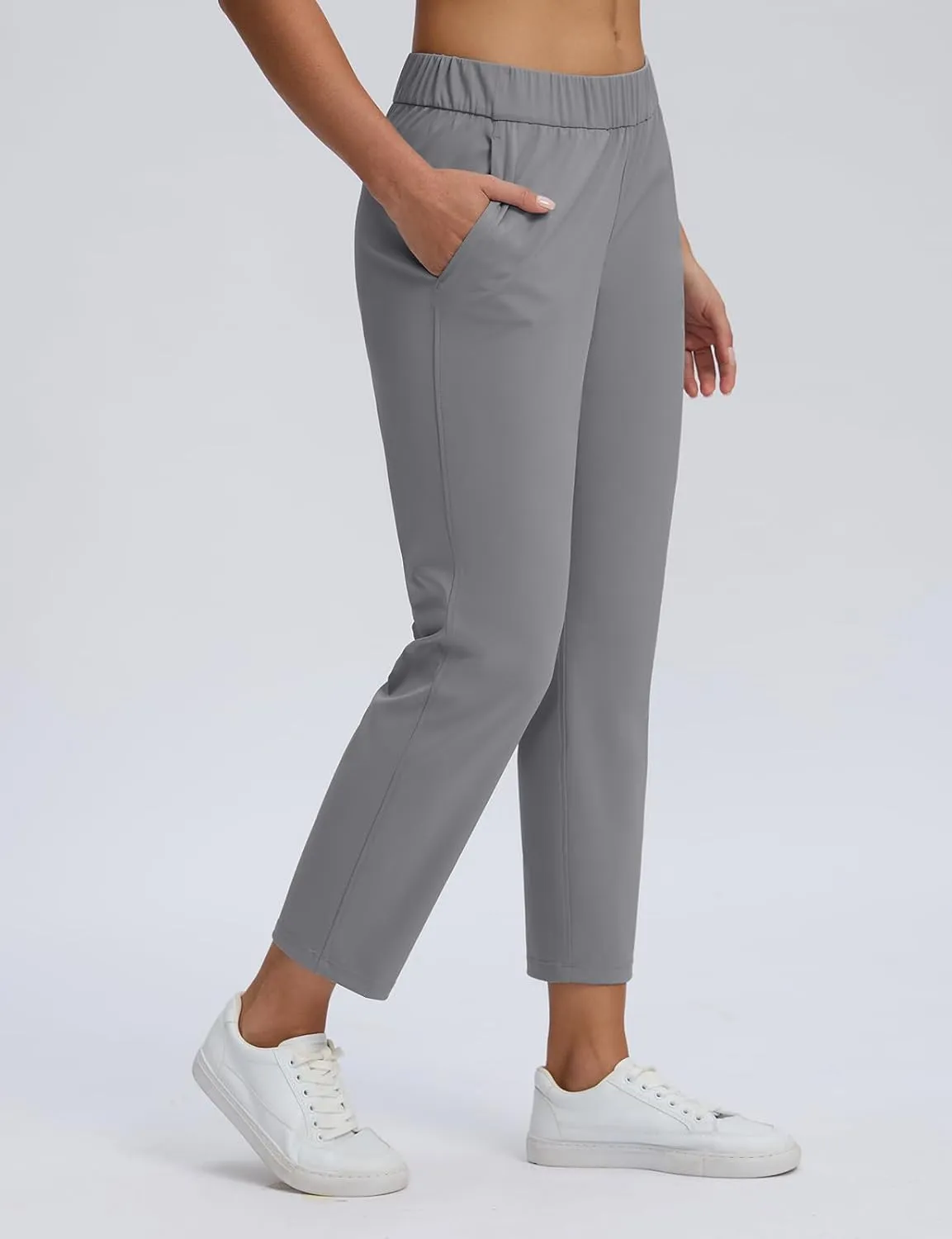 Seamaid Women's Golf Pants with Deep Pockets 7/8 Stretch Athletic Travel Pants for Casual Lounge