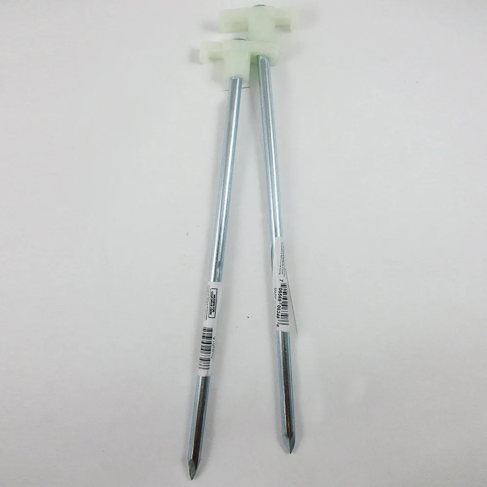 Set Of 10 Glow In The Dark Tent Stakes Pegs Heavy Duty Steel Metal Camping Tarp