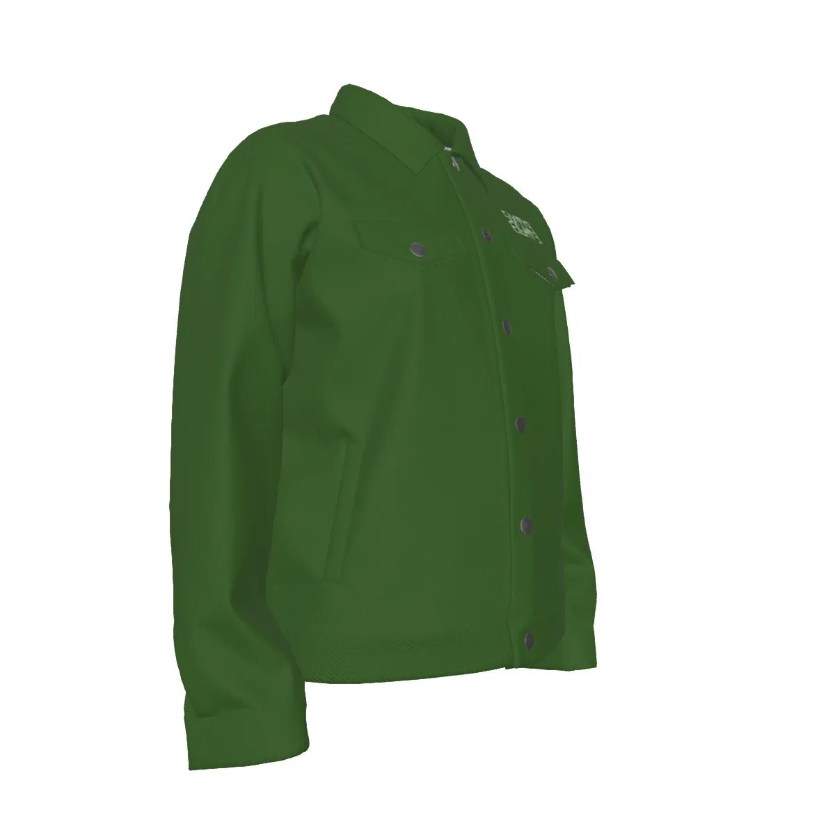 Sixty Eight 93 Logo White Forest Green Unisex Lapel Jacket