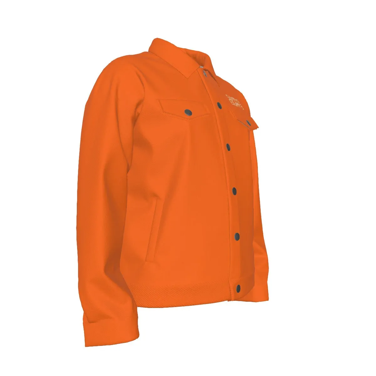 Sixty Eight 93 Logo White Orange Unisex Lapel Jacket
