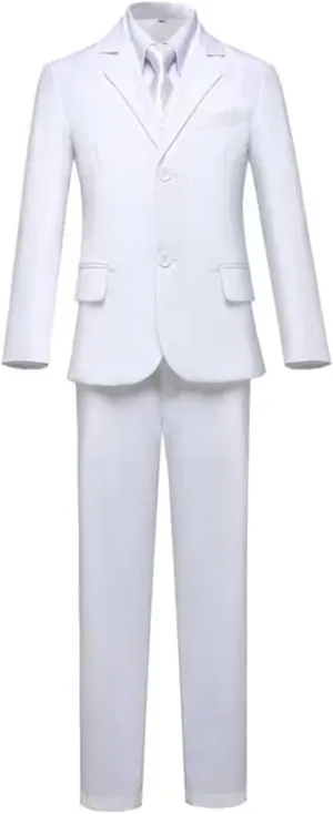 Suit for Boy Formal Slim Fit Tuxedo 5 Pieces Kids Toddler Wedding Outfit Blazer Pants Vest Set Boys Suits