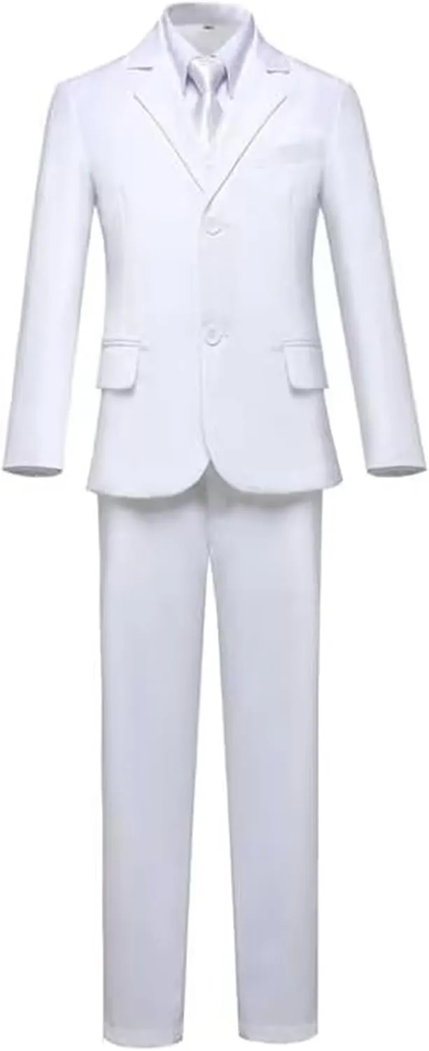 Suit for Boy Formal Slim Fit Tuxedo 5 Pieces Kids Toddler Wedding Outfit Blazer Pants Vest Set Boys Suits