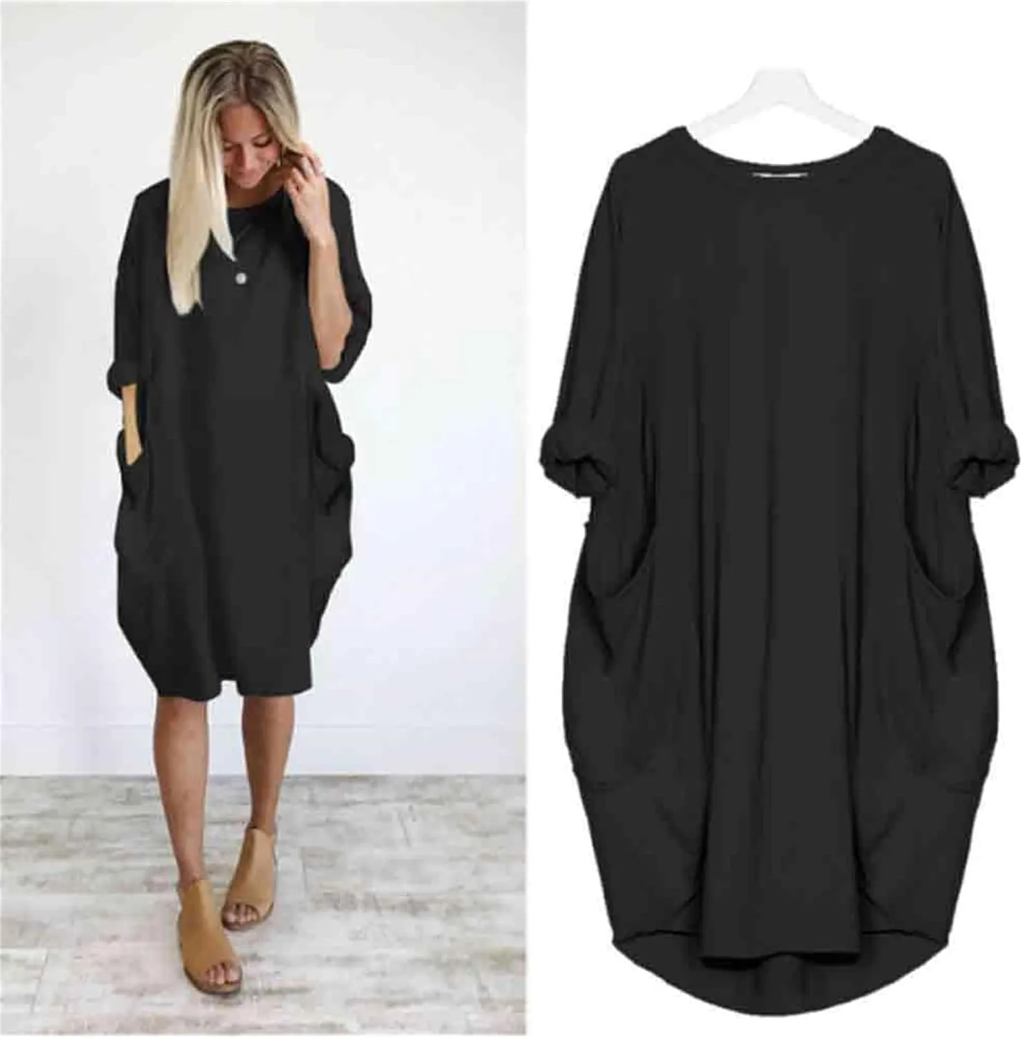 Sundresses for Women Summer Oversized Midi Dress Short Sleeve Baggy Casual Beach Dresses Loose Beach Vacation Dress