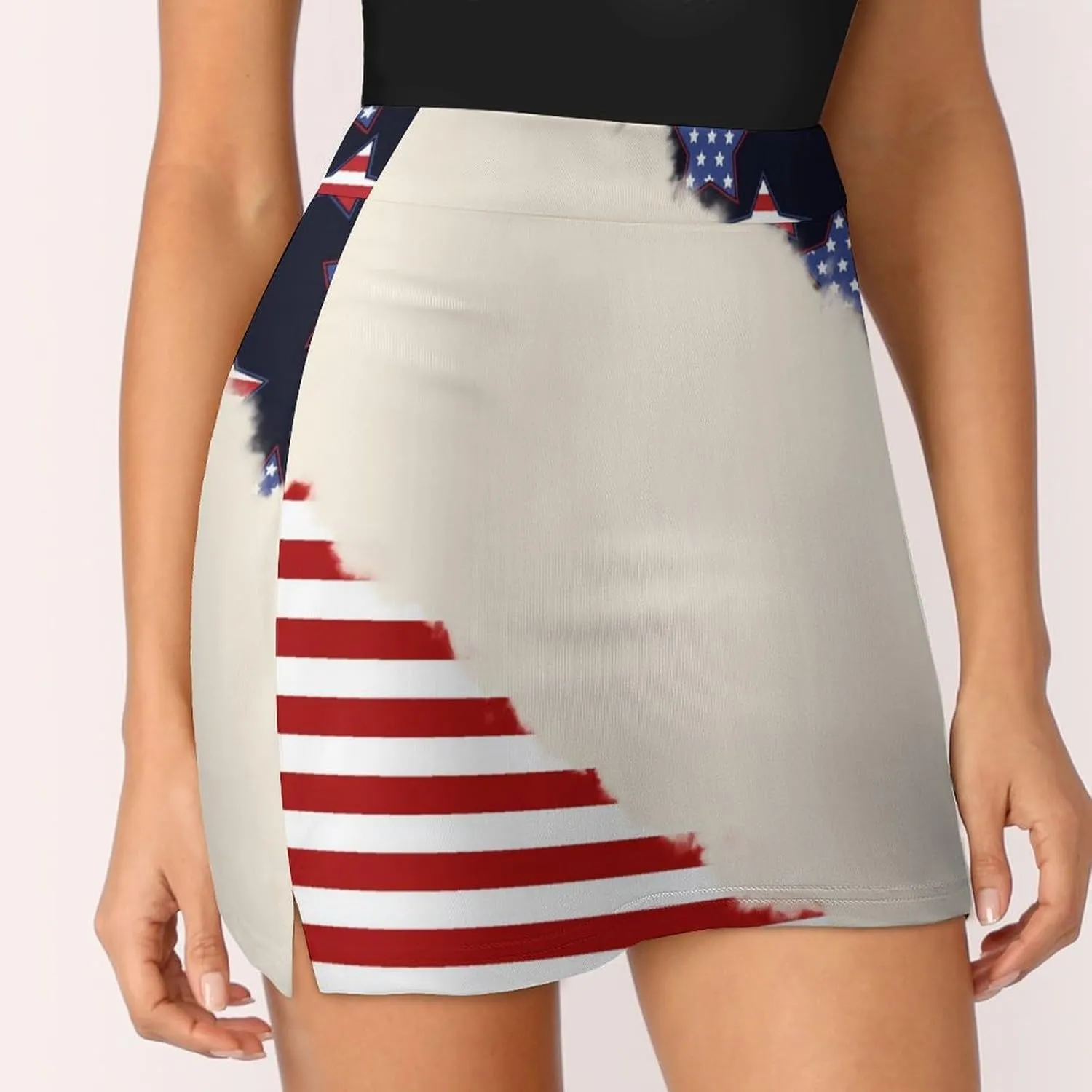 TAIZIYEAH American Flag Black Tennis Skirts for Women Athletic Golf Skorts Loose