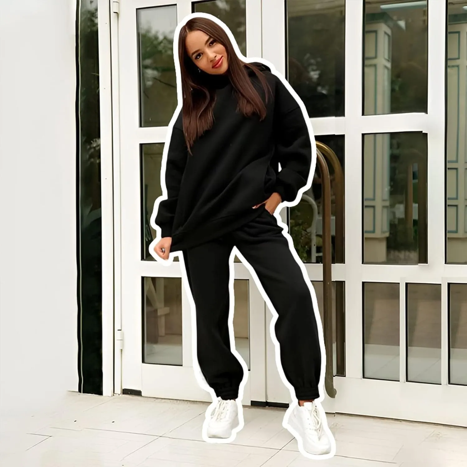 Tuveke Sweat Suits For Men Set 2 Pcs Hoodie Jogger Sweatsuits Size S To 3XL