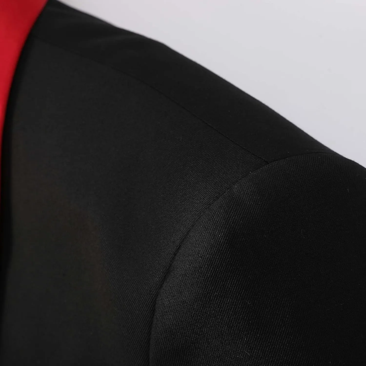 Tuxedo Suits for Men 3 Pieces Wedding Prom Dinner Party Shawl Collar Blazer Vest Pants Set with Black Stripe Bow Tie