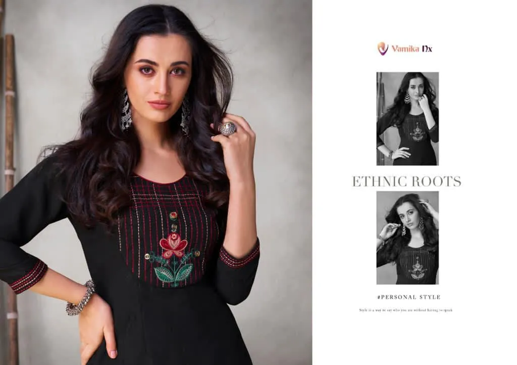Vamika Presents Colours Viscose Slub Stylish Designer Kurtis Collection