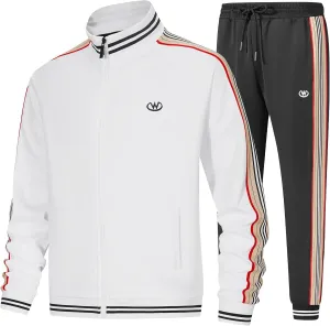W JIANWANG Track Suits for Men Set Jogging Tracksuit Mens Sweatsuits Workout Running Sports Jogger Sweat Suits Outfits