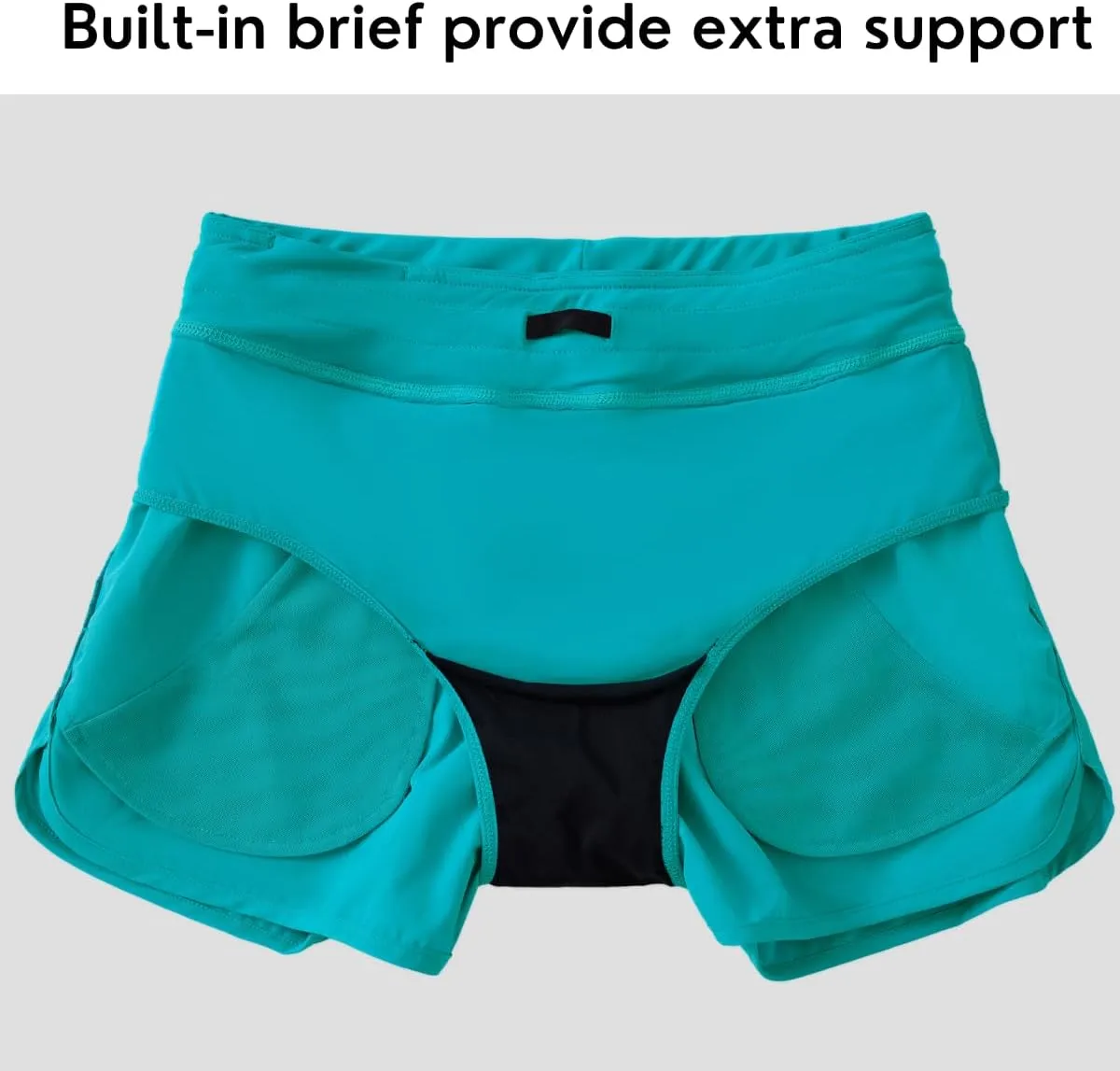 Willit Women's 3" Swim Board Shorts Swimming Bottoms with Brief Liner Quick Dry UPF 50 
