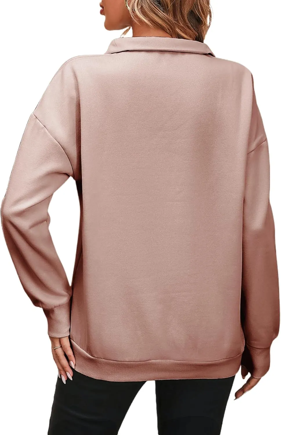 WMZCYXY Womens Oversized Sweatshirt Half Zip Hoodies Fall Fashion Pullover Long Sleeve Sweatshirt Outfits 2024 Y2k Clothes