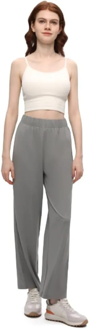 Women Casual Wide Leg Pants High Waisted Loose Yoga Sweatpants Comfy Lounge Athletic Workout Pants SLP5M222T