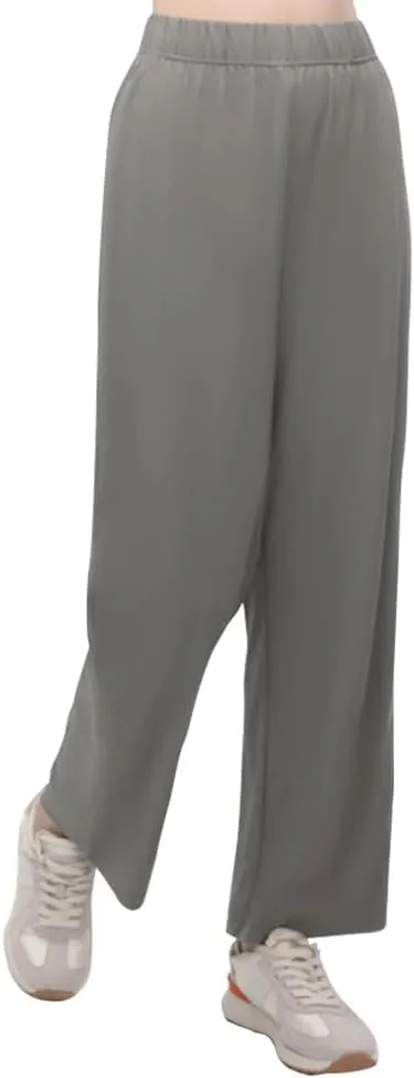 Women Casual Wide Leg Pants High Waisted Loose Yoga Sweatpants Comfy Lounge Athletic Workout Pants SLP5M222T