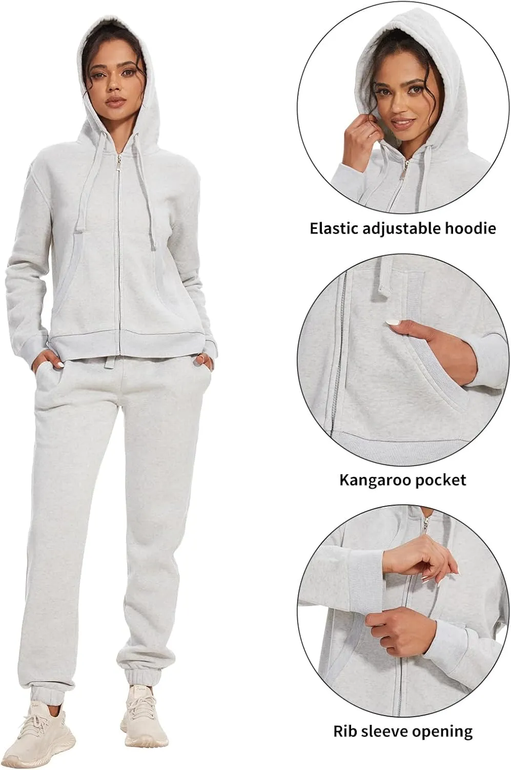 Womens 2 Piece Set Casual Tracksuits Athletic Jogging Sweat Suits Outfits for Women