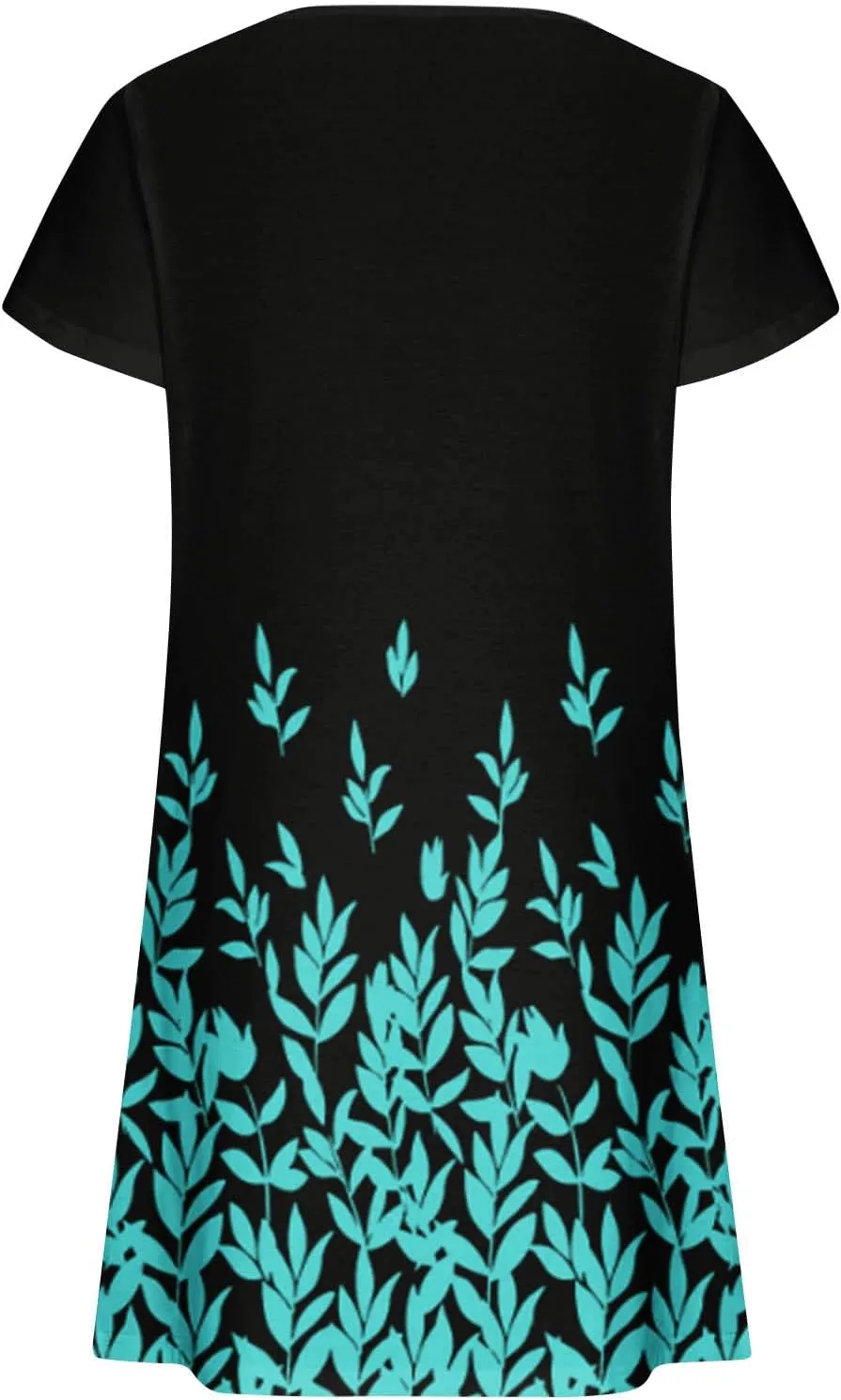 Women's Casual Summer A-Line Dresses Beach Floral Tshirt Dress Short Sleeve Mini Dress Flowy Sundresses