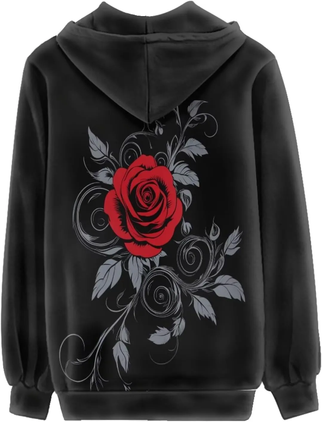 Women's Fall Full Zip Up Hoodie Long Sleeve Oversized Hooded Sweatshirts Pockets Jacket Coat
