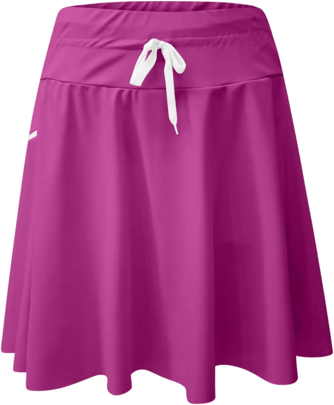 Women's High Waisted 15'' Swim Skirt Boxer Liner Quick Dry Bathing Suit Tankini Swimsuit Bottoms with Zipper Pocket