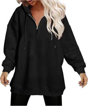 Womens Hoodies Oversized Sweatshirt Fleece Drop Shoulder Sweater Long Sleeve Loose Cute Winter Pullover Top Clothes