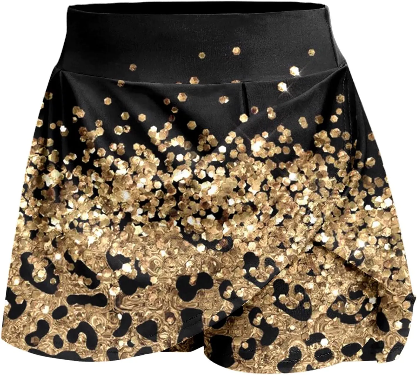 Women's Pleated Tennis Skirts Tie Dye High Waisted Golf Athletic Skorts with Shorts Running Workout Sports Skirt