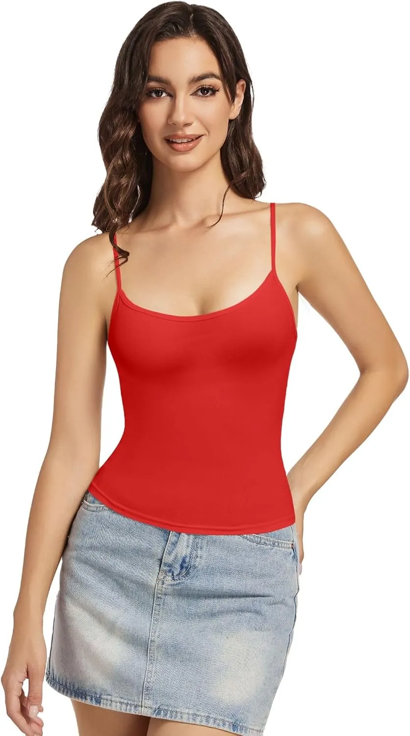 Women's Square Neck Tank Top Spaghetti Strap Shirt Summer Going Out Basic Camisole