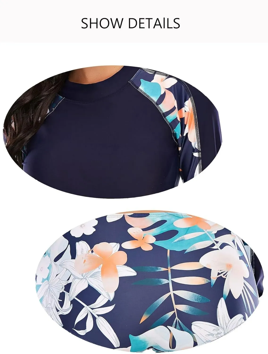 Womens UV Shirt and Board Short Swimwear Set - Long Sleeve Rash Guard for Women with Printed Swim Short