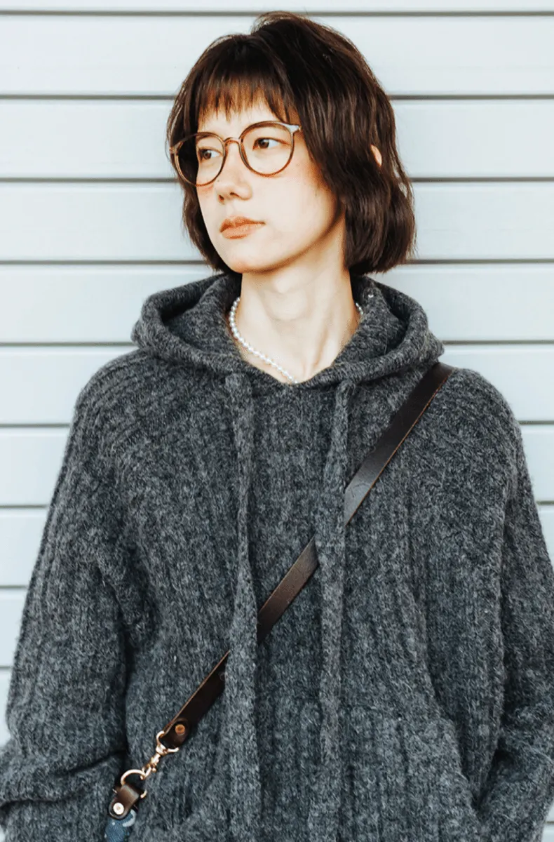 wool sweater hoodie   N4777