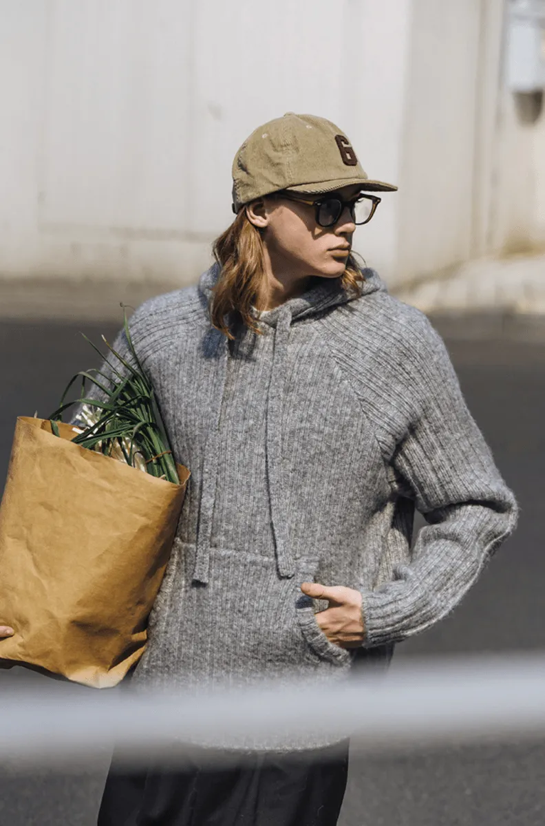 wool sweater hoodie   N4777