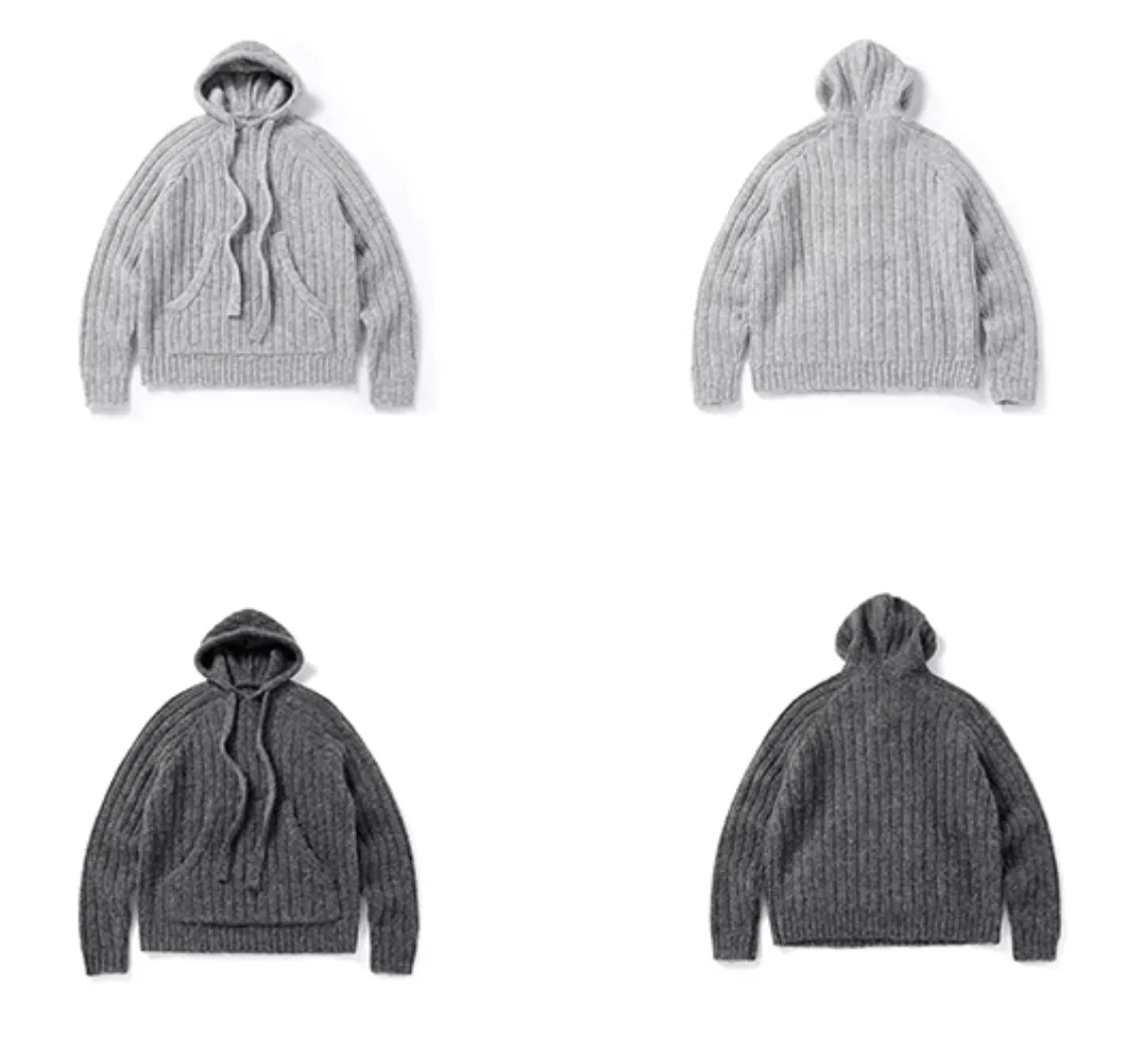 wool sweater hoodie   N4777