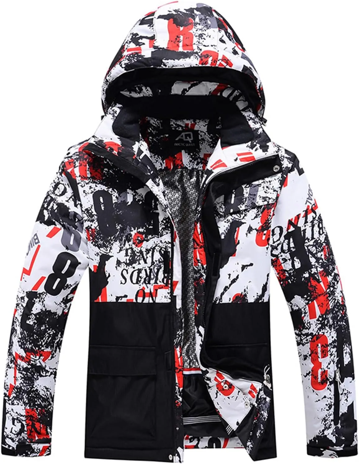 WOWULOVELY Men's Winter Snowsuit Waterproof Windproof Mountain Jacket and Pant Sets Insulated Snowboarding Skisuit